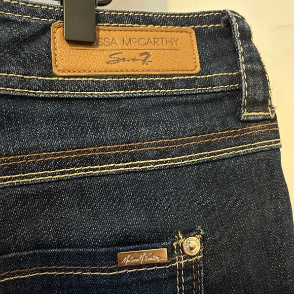Melissa McCarthy Seven 7 Jeans Classic Straight Denim Blue Women Size 22W dark w - Picture 8 of 14